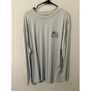 Salt Life UVapor Performance Shirt 3XL UPF Fishing Beach Long Sleeve Blue